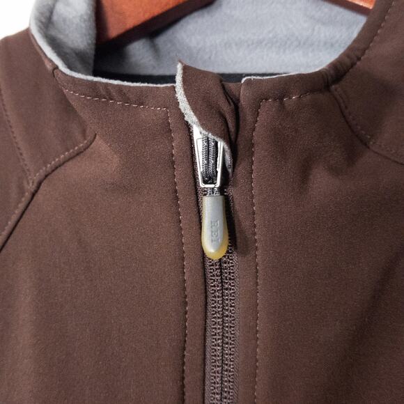 REI Women’s Jacket Brown Softshell Fleece Lined Zip Front Pockets Size Medium - Picture 4 of 12